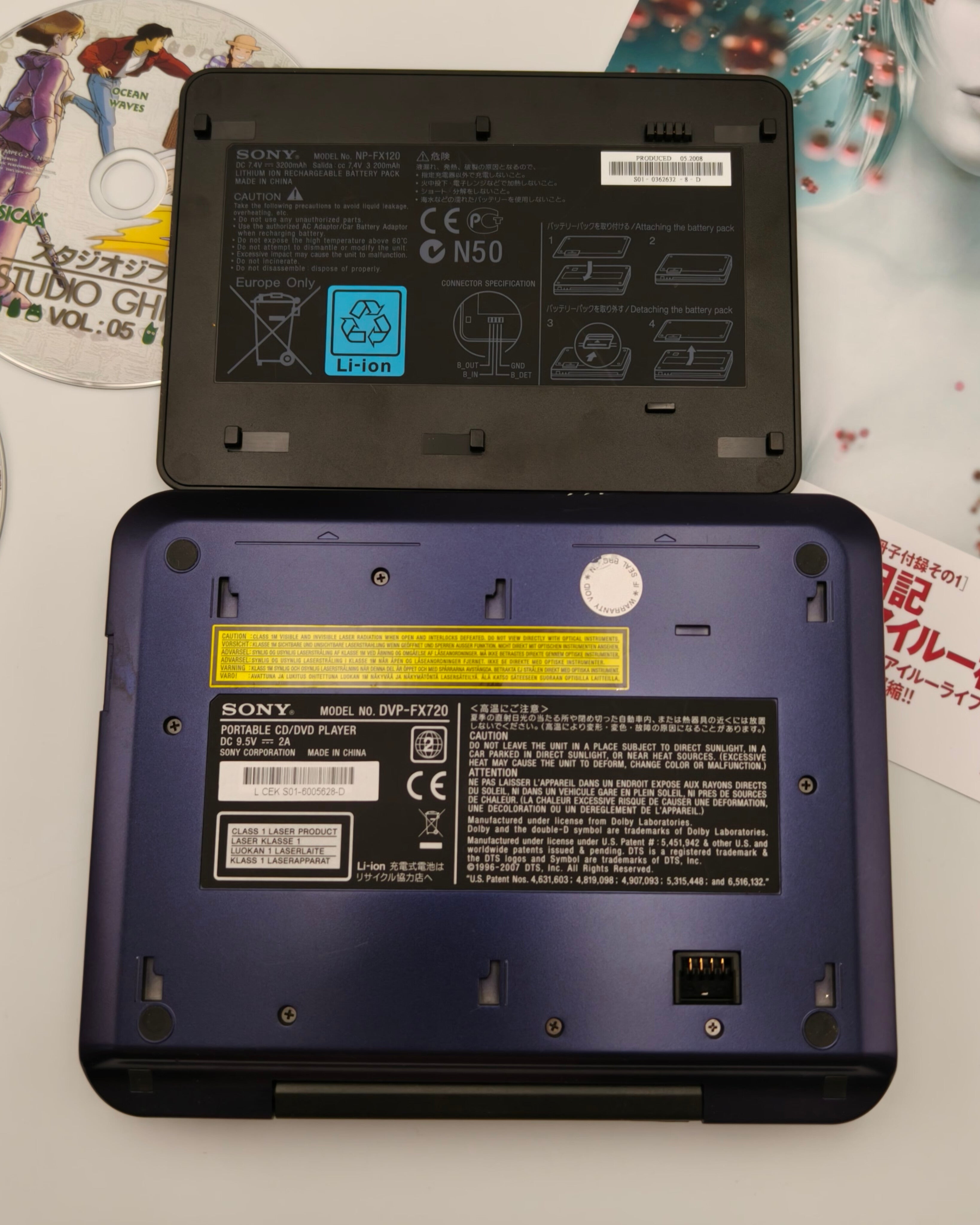 Sony Portable DVD/CD Player DVP-FX720 Indigo Blue