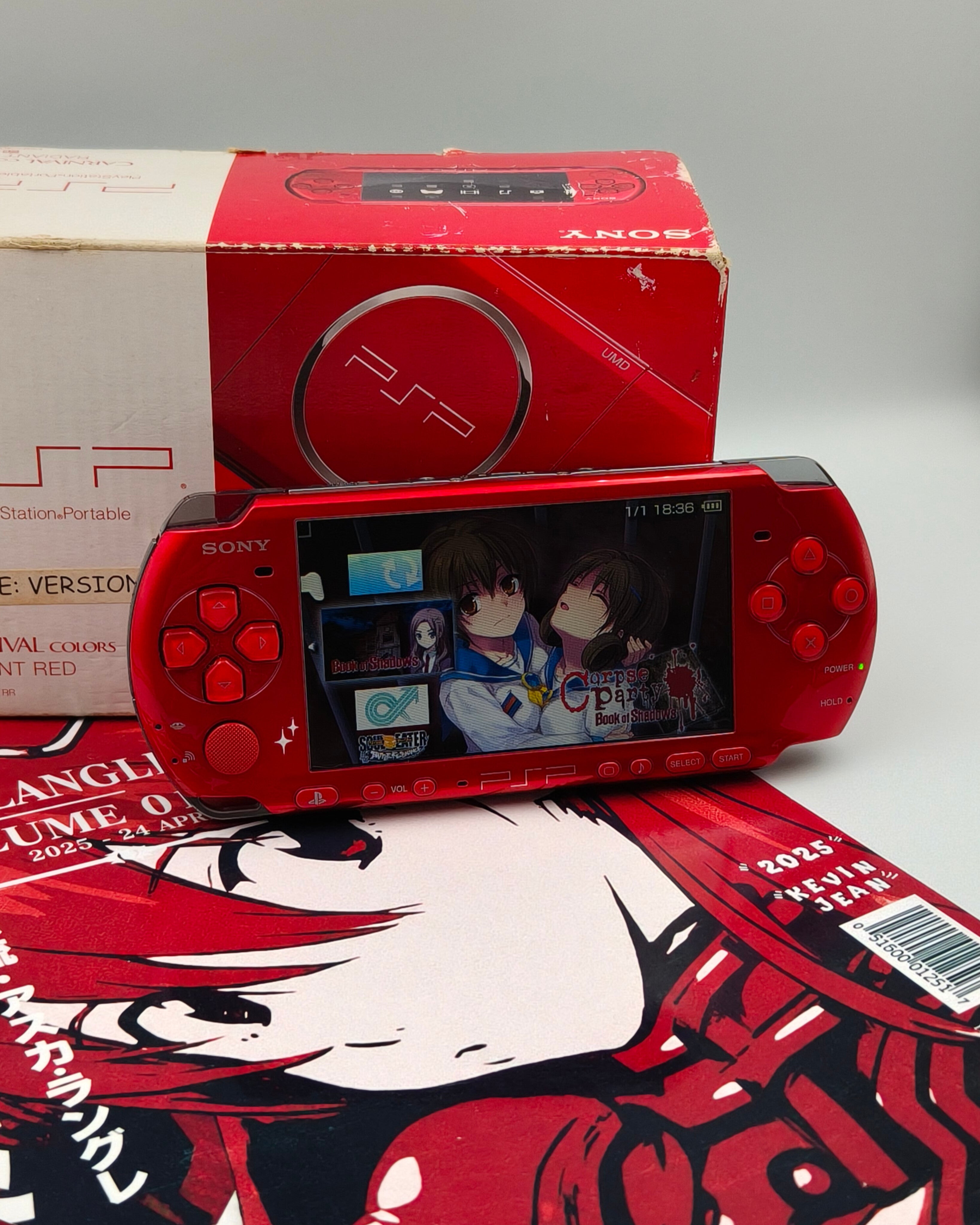 ⋆.˚♱Sony PSP 3000 Carnival Colors Radiant Red.♱ ݁˖
